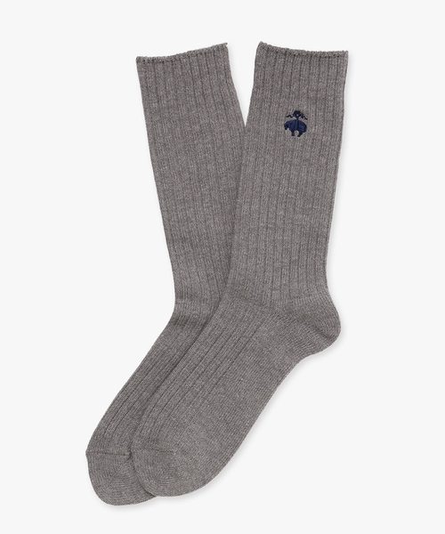 BROOKS BROTHERS（ブルックスブラザーズ）の「GF コットンブレンド クルーソックス（ソックス/靴下・メンズ・カーキ/グリーン/イエロー/ライトグレー/ライトベージュ/グレー/ネイビー/オリーブ/アイボリー・ONESIZE）」の3枚目の写真