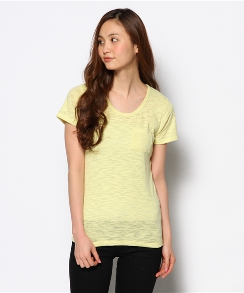 B:MING by BEAMS（ビーミングバイビームス）の「○ビーミング by ビームス / 半袖ベーシックT（Tシャツ/カットソー・レディース・ホワイト/ライトグレー/オレンジ/イエロー・ONE SIZE）」の4枚目の写真