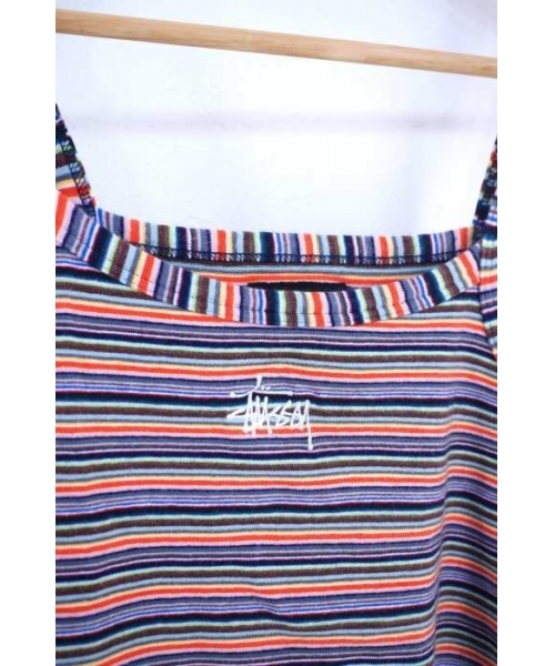 90s Old stussy ステューシー ボーダーキャミソール STUSSY ステューシー トップス キャミソール STUSSY - 【レア
