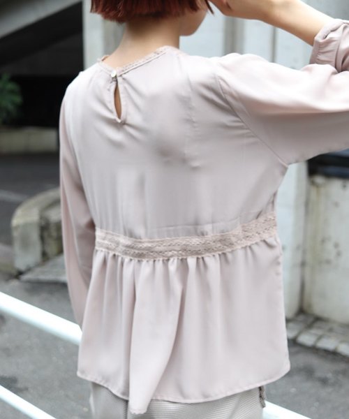 flower（フラワー）の「スイーティーフラワーブラウス（シャツ/ブラウス・レディース・ブラウン/ベージュ/ブルー・FREE）」の6枚目の写真