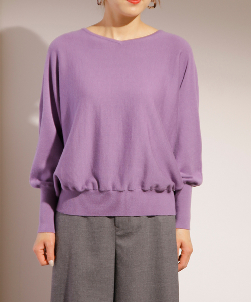 Tiara（ティアラ）の「ドルマンニット（ニット/セーター・レディース・ブラック/グリーン/ラベンダー/ライトベージュ・FREE）」の12枚目の写真