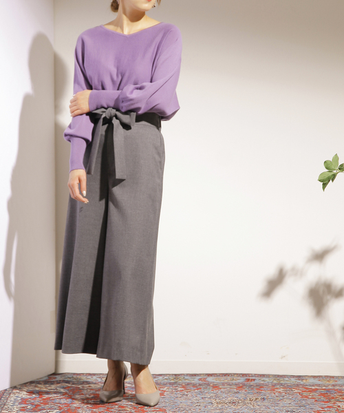 Tiara（ティアラ）の「ドルマンニット（ニット/セーター・レディース・ブラック/グリーン/ラベンダー/ライトベージュ・FREE）」の8枚目の写真