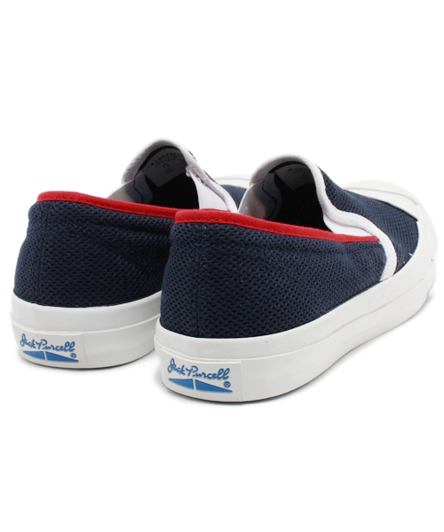 CONVERSE（コンバース）の「JACK PURCELL COTTON-MESH SLIP-ON/ジャックパーセル コットンメッシュ スリップオン（スニーカー・メンズ・ネイビー/ホワイト・8/8.5/6.5/4/7.5/4.5/9.5/3.5/5.5/9/6/10.5/5/7）」の5枚目の写真