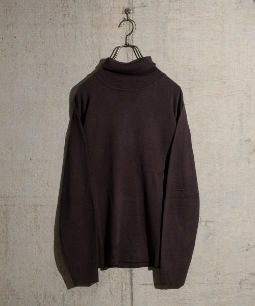 JOHN'S CLOSET（ジョンズクローゼット）の「【i】カシミヤタッチタートルニット（ニット/セーター・メンズ・ブラウン/ネイビー/ブルー/ブラック/ホワイト/マスタード/チャコール・MEDIUM/LARGE/X-LARGE）」の5枚目の写真