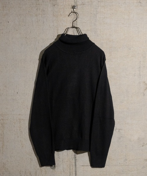 JOHN'S CLOSET（ジョンズクローゼット）の「【i】カシミヤタッチタートルニット（ニット/セーター・メンズ・ブラウン/ネイビー/ブルー/ブラック/ホワイト/マスタード/チャコール・MEDIUM/LARGE/X-LARGE）」の3枚目の写真