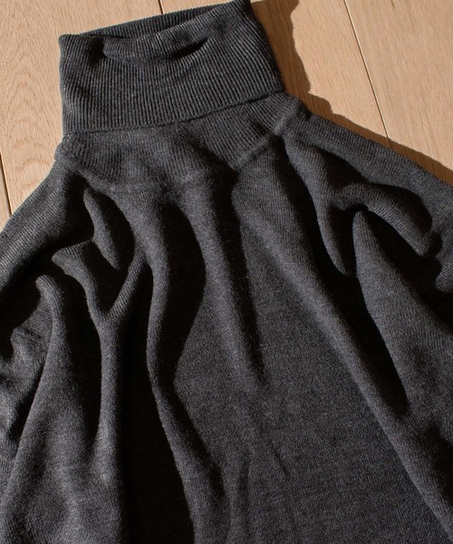 JOHN'S CLOSET（ジョンズクローゼット）の「【i】カシミヤタッチタートルニット（ニット/セーター・メンズ・ブラウン/ネイビー/ブルー/ブラック/ホワイト/マスタード/チャコール・MEDIUM/LARGE/X-LARGE）」の9枚目の写真