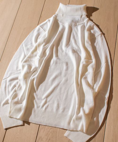 JOHN'S CLOSET（ジョンズクローゼット）の「【i】カシミヤタッチタートルニット（ニット/セーター・メンズ・ブラウン/ネイビー/ブルー/ブラック/ホワイト/マスタード/チャコール・MEDIUM/LARGE/X-LARGE）」の20枚目の写真