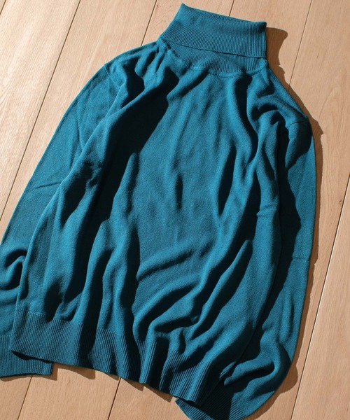 JOHN'S CLOSET（ジョンズクローゼット）の「【i】カシミヤタッチタートルニット（ニット/セーター・メンズ・ブラウン/ネイビー/ブルー/ブラック/ホワイト/マスタード/チャコール・MEDIUM/LARGE/X-LARGE）」の16枚目の写真