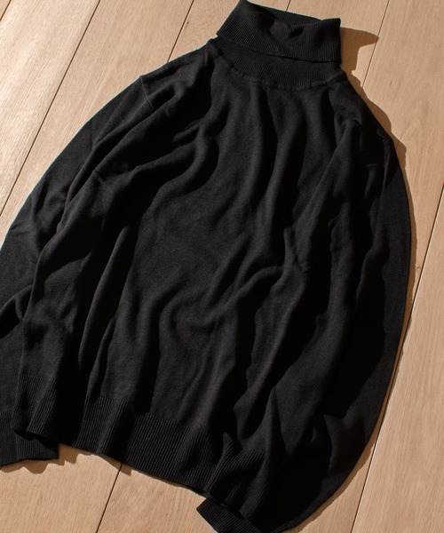 JOHN'S CLOSET（ジョンズクローゼット）の「【i】カシミヤタッチタートルニット（ニット/セーター・メンズ・ブラウン/ネイビー/ブルー/ブラック/ホワイト/マスタード/チャコール・MEDIUM/LARGE/X-LARGE）」の19枚目の写真