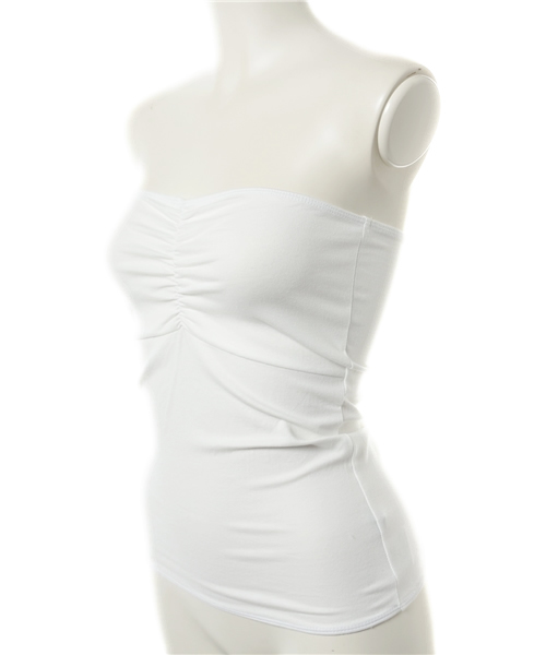 Kastane（カスタネ）の「【Kastane】ブラTOP（チューブトップ・レディース・オフホワイト/シルバー・FREE）」の6枚目の写真