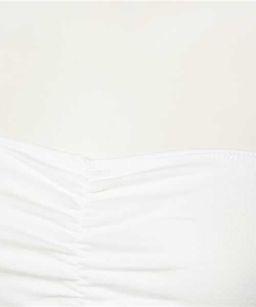 Kastane（カスタネ）の「【Kastane】ブラTOP（チューブトップ・レディース・オフホワイト/シルバー・FREE）」の4枚目の写真