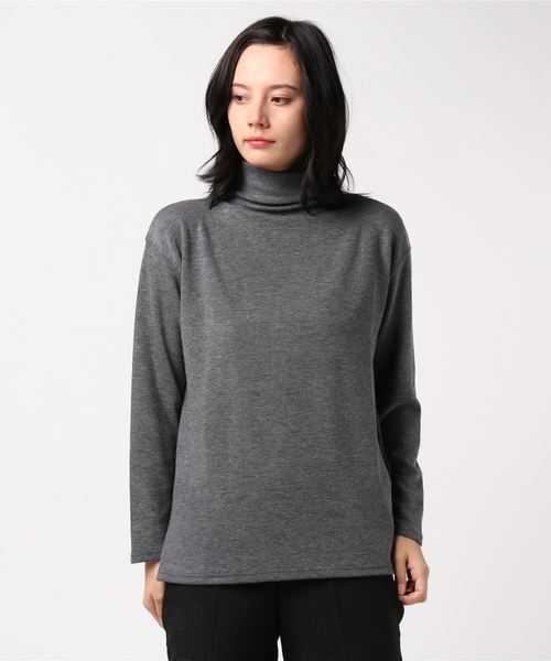 Auntie Rosa Holiday（アンティローザホリデー）の「【Holiday】起毛モックネックカットソー（Tシャツ/カットソー・レディース・ブラック/グレー/モカ・FREE）」の3枚目の写真