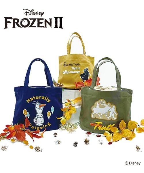 Disney（ディズニー）の「【Disney】アナと雪の女王2刺繍トートバッグ（トートバッグ・レディース・ベージュ/ネイビー/カーキ・ﾌﾘ-）」の13枚目の写真