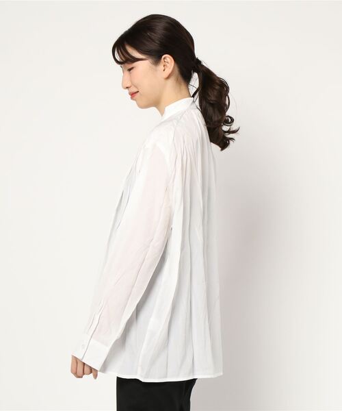 coca（coca）（コカ）の「ギャザーネックとろみブラウス（シャツ/ブラウス・レディース・グレー系その他/ホワイト/ブラック/マスタード/パープル・ONE SIZE）」の6枚目の写真