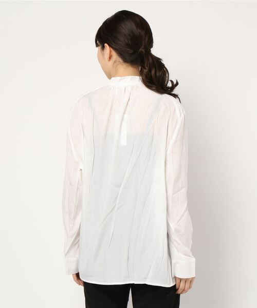 coca（coca）（コカ）の「ギャザーネックとろみブラウス（シャツ/ブラウス・レディース・グレー系その他/ホワイト/ブラック/マスタード/パープル・ONE SIZE）」の7枚目の写真