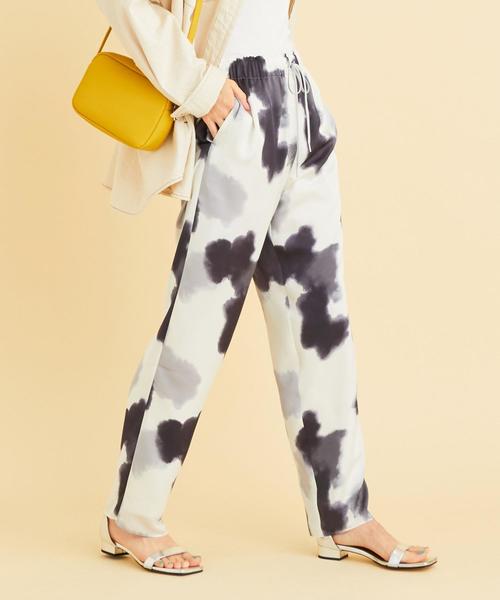 BEAUTY&YOUTH UNITED ARROWS(ビューティーアンドユースユナイテッドアローズ)の「BY∴ ハンドペイント風プリント イージーパンツ -ウォッシャブル-(その他パンツ・レディース・ナチュラル/ホワイト・MEDIUM/SMALL)」の7枚目の写真
