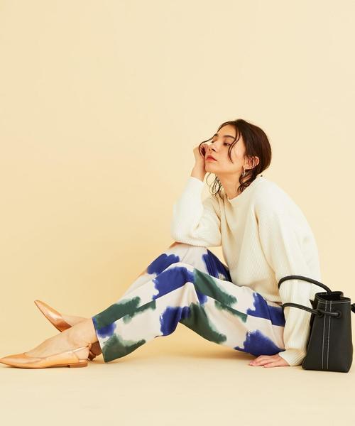 BEAUTY&YOUTH UNITED ARROWS(ビューティーアンドユースユナイテッドアローズ)の「BY∴ ハンドペイント風プリント イージーパンツ -ウォッシャブル-(その他パンツ・レディース・ナチュラル/ホワイト・MEDIUM/SMALL)」の17枚目の写真