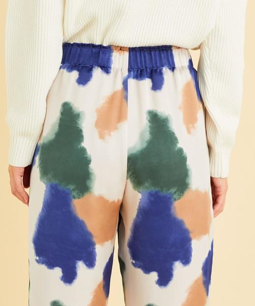 BEAUTY&YOUTH UNITED ARROWS(ビューティーアンドユースユナイテッドアローズ)の「BY∴ ハンドペイント風プリント イージーパンツ -ウォッシャブル-(その他パンツ・レディース・ナチュラル/ホワイト・MEDIUM/SMALL)」の12枚目の写真