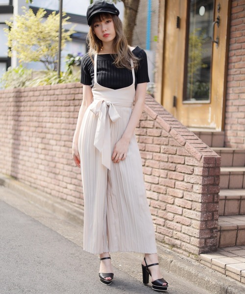 SELF-PORTRAIT★リブ フレアー ワイド パンツ★関税込み Sarasara_satin_flare_pants_108