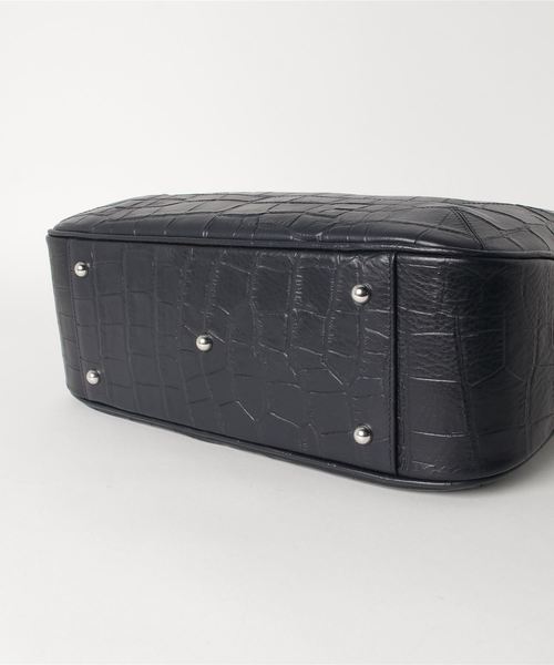 PELLE MORBIDA（ペッレモルビダ）の「MAIDEN VOYAGE（メイデン ボヤージュ）型押トートバッグ（トートバッグ・メンズ・ネイビー/ブラック・FREE）」の6枚目の写真