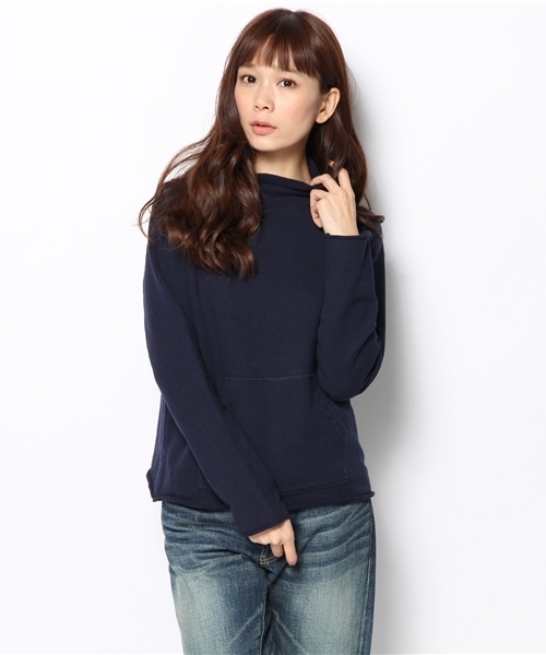 BEAMS BOY(ビームスボーイ)の「EURISCO×BEAMS BOY / ボトルネック プルオーバー(スウェット・レディース・ライトグレー/ネイビー・ONE SIZE)」の2枚目の写真