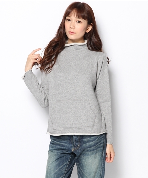 BEAMS BOY(ビームスボーイ)の「EURISCO×BEAMS BOY / ボトルネック プルオーバー(スウェット・レディース・ライトグレー/ネイビー・ONE SIZE)」の1枚目の写真