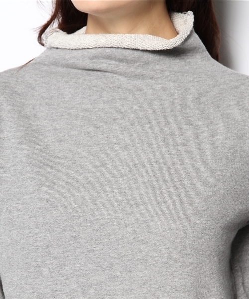 BEAMS BOY(ビームスボーイ)の「EURISCO×BEAMS BOY / ボトルネック プルオーバー(スウェット・レディース・ライトグレー/ネイビー・ONE SIZE)」の6枚目の写真