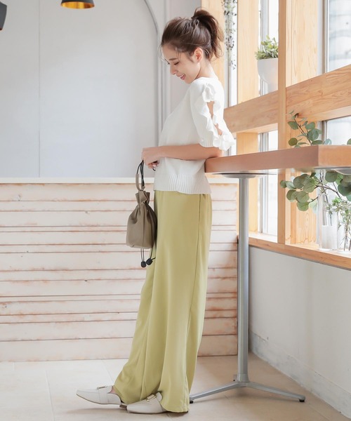 KOBE LETTUCE(コウベレタス)の「フロントボタンワイドパンツ(その他パンツ・レディース・ベージュ/アイボリー/グリーン系その他・FREE)」の14枚目の写真