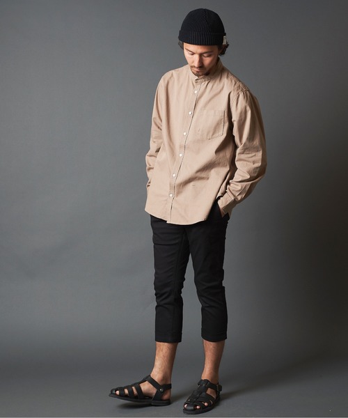 THE TWENTYSEVEN（ザ トゥエンティーセブン）の「The TWENTYSEVEN:STRETCH TWILL CHINO CROPPED PANTS　ストレッチ ツイル チノ クロップド パンツ（チノパンツ・メンズ・オリーブ/ネイビー/ベージュ/ブラック・L/M/S）」の5枚目の写真
