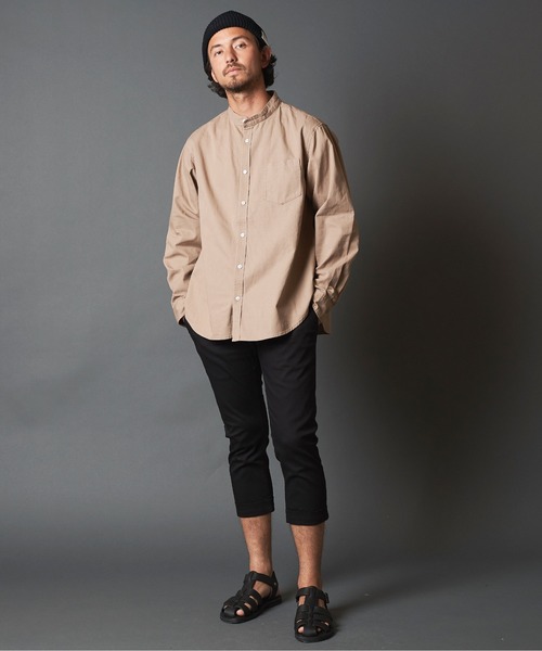 THE TWENTYSEVEN（ザ トゥエンティーセブン）の「The TWENTYSEVEN:STRETCH TWILL CHINO CROPPED PANTS　ストレッチ ツイル チノ クロップド パンツ（チノパンツ・メンズ・オリーブ/ネイビー/ベージュ/ブラック・L/M/S）」の7枚目の写真