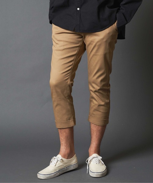 THE TWENTYSEVEN（ザ トゥエンティーセブン）の「The TWENTYSEVEN:STRETCH TWILL CHINO CROPPED PANTS　ストレッチ ツイル チノ クロップド パンツ（チノパンツ・メンズ・オリーブ/ネイビー/ベージュ/ブラック・L/M/S）」の13枚目の写真
