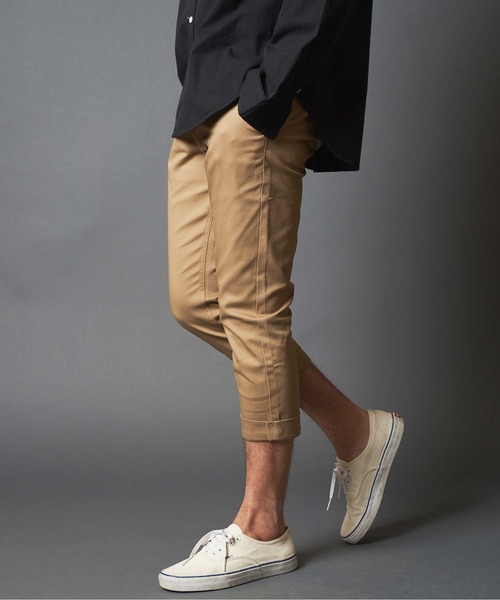 THE TWENTYSEVEN（ザ トゥエンティーセブン）の「The TWENTYSEVEN:STRETCH TWILL CHINO CROPPED PANTS　ストレッチ ツイル チノ クロップド パンツ（チノパンツ・メンズ・オリーブ/ネイビー/ベージュ/ブラック・L/M/S）」の14枚目の写真