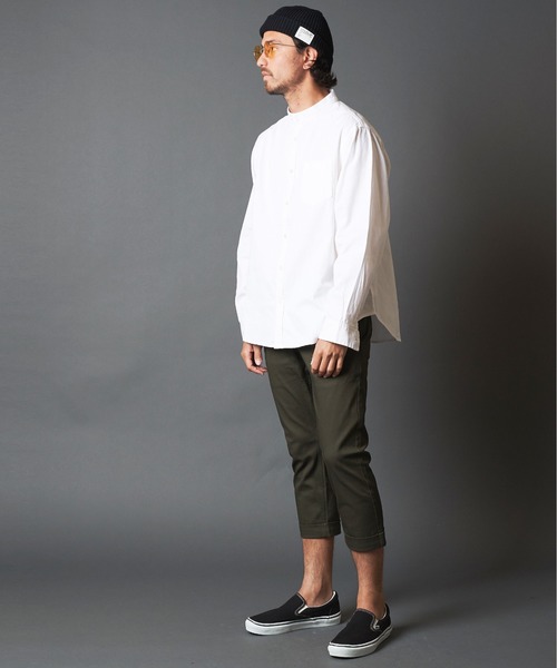 THE TWENTYSEVEN（ザ トゥエンティーセブン）の「The TWENTYSEVEN:STRETCH TWILL CHINO CROPPED PANTS　ストレッチ ツイル チノ クロップド パンツ（チノパンツ・メンズ・オリーブ/ネイビー/ベージュ/ブラック・L/M/S）」の15枚目の写真