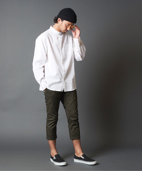 THE TWENTYSEVEN（ザ トゥエンティーセブン）の「The TWENTYSEVEN:STRETCH TWILL CHINO CROPPED PANTS　ストレッチ ツイル チノ クロップド パンツ（チノパンツ・メンズ・オリーブ/ネイビー/ベージュ/ブラック・L/M/S）」の16枚目の写真