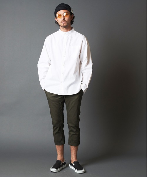 THE TWENTYSEVEN（ザ トゥエンティーセブン）の「The TWENTYSEVEN:STRETCH TWILL CHINO CROPPED PANTS　ストレッチ ツイル チノ クロップド パンツ（チノパンツ・メンズ・オリーブ/ネイビー/ベージュ/ブラック・L/M/S）」の17枚目の写真