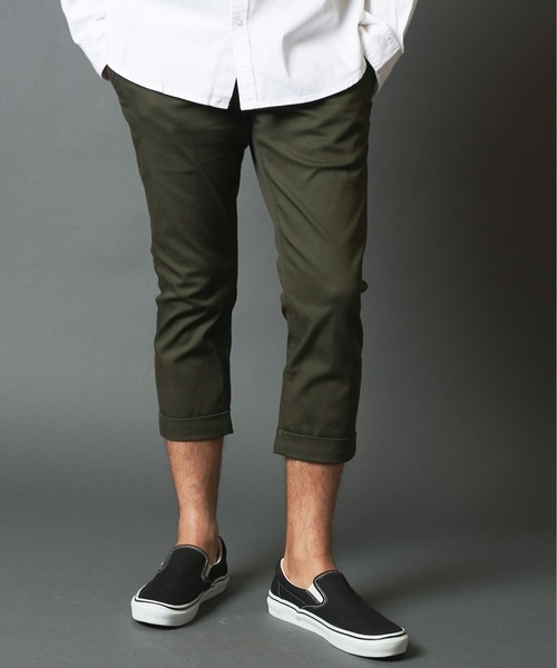 THE TWENTYSEVEN（ザ トゥエンティーセブン）の「The TWENTYSEVEN:STRETCH TWILL CHINO CROPPED PANTS　ストレッチ ツイル チノ クロップド パンツ（チノパンツ・メンズ・オリーブ/ネイビー/ベージュ/ブラック・L/M/S）」の18枚目の写真