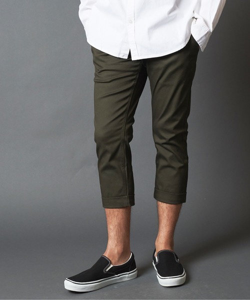 THE TWENTYSEVEN（ザ トゥエンティーセブン）の「The TWENTYSEVEN:STRETCH TWILL CHINO CROPPED PANTS　ストレッチ ツイル チノ クロップド パンツ（チノパンツ・メンズ・オリーブ/ネイビー/ベージュ/ブラック・L/M/S）」の19枚目の写真