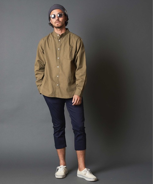 THE TWENTYSEVEN（ザ トゥエンティーセブン）の「The TWENTYSEVEN:STRETCH TWILL CHINO CROPPED PANTS　ストレッチ ツイル チノ クロップド パンツ（チノパンツ・メンズ・オリーブ/ネイビー/ベージュ/ブラック・L/M/S）」の22枚目の写真