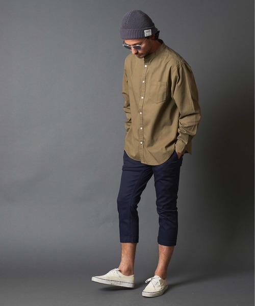 THE TWENTYSEVEN（ザ トゥエンティーセブン）の「The TWENTYSEVEN:STRETCH TWILL CHINO CROPPED PANTS　ストレッチ ツイル チノ クロップド パンツ（チノパンツ・メンズ・オリーブ/ネイビー/ベージュ/ブラック・L/M/S）」の20枚目の写真