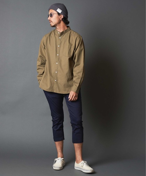 THE TWENTYSEVEN（ザ トゥエンティーセブン）の「The TWENTYSEVEN:STRETCH TWILL CHINO CROPPED PANTS　ストレッチ ツイル チノ クロップド パンツ（チノパンツ・メンズ・オリーブ/ネイビー/ベージュ/ブラック・L/M/S）」の21枚目の写真