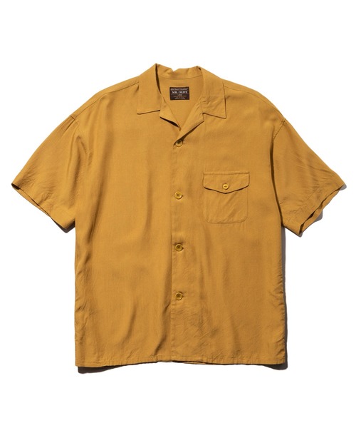 MR.OLIVE（ミスターオリーブ）の「MR.OLIVE ミスターオリーブ / VINTAGE RAYON CLOTH PLAIN-TYPE / RETRO GAME SHIRT ヴィンテージ レーヨン プレーン タイプ/レトロ オーバーシャツ / M-20147（シャツ/ブラウス・メンズ・マスタード/グリーン/ミント・SMALL/MEDIUM/LARGE）」の10枚目の写真