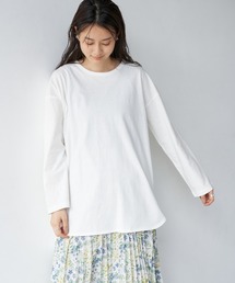 AMERICAN HOLIC | 前後差裾ラウンドカットチュニック　＊〇(Tシャツ/カットソー)