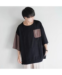 MinoriTY | 【コラボ「MinroriTY × ファッションインフルエンサー こーせ」】ツートーンリングジップポケットビッグシルエットTシャツ(Tシャツ/カットソー)