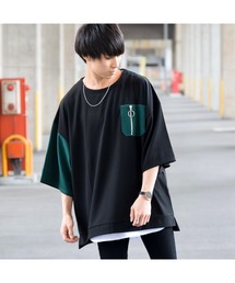 MinoriTY | 【コラボ「MinroriTY × ファッションインフルエンサー こーせ」】ツートーンリングジップポケットTシャツ ビッグシルエット(Tシャツ/カットソー)