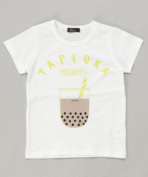 unica(ユニカ)の「UNICA 半袖Tシャツ(Tシャツ/カットソー・キッズ・ホワイト系その他/杢グレー/グリーン系その他/ホワイト系その他2/ピンク系その他/イエロー系その他/ブルー系その他/ホワイト系その他3/ホワイト系その他4/サーモンピンク/ピンク系その他2/イエロー系その他2/ピンク系その他3/グリーン系その他2/ブルー系その他2・120cm/130cm/110cm/140cm)」の4枚目の写真
