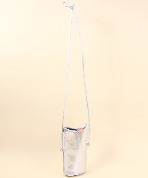 Beau're（ヴュレ）の「BEAURE ヴュレ カウレザー スマホショルダー（ショルダーバッグ・レディース・ブラック/シルバー/グリーン/パープル/ホワイト/オレンジ/サックスブルー・FREE/SMALL）」の8枚目の写真