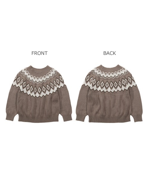 devirock（デビロック）の「ノルディック柄ニット（ニット/セーター・キッズ・アイボリー/グレー系その他/ブラック/グレー・130cm/110cm/150cm/160cm/120cm/100cm/140cm）」の11枚目の写真