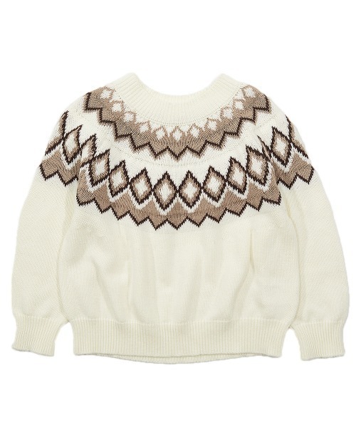 devirock（デビロック）の「ノルディック柄ニット（ニット/セーター・キッズ・アイボリー/グレー系その他/ブラック/グレー・130cm/110cm/150cm/160cm/120cm/100cm/140cm）」の12枚目の写真