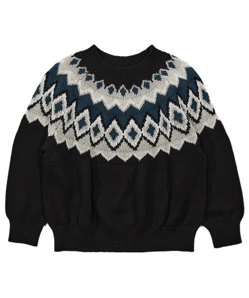 devirock（デビロック）の「ノルディック柄ニット（ニット/セーター・キッズ・アイボリー/グレー系その他/ブラック/グレー・130cm/110cm/150cm/160cm/120cm/100cm/140cm）」の13枚目の写真