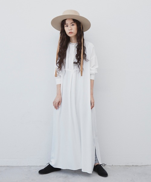 Libra Cue(リブラ キュー)の「Libra ピンタックデザインワンピース(ワンピース・レディース・ホワイト/ブラック・FREE)」の8枚目の写真